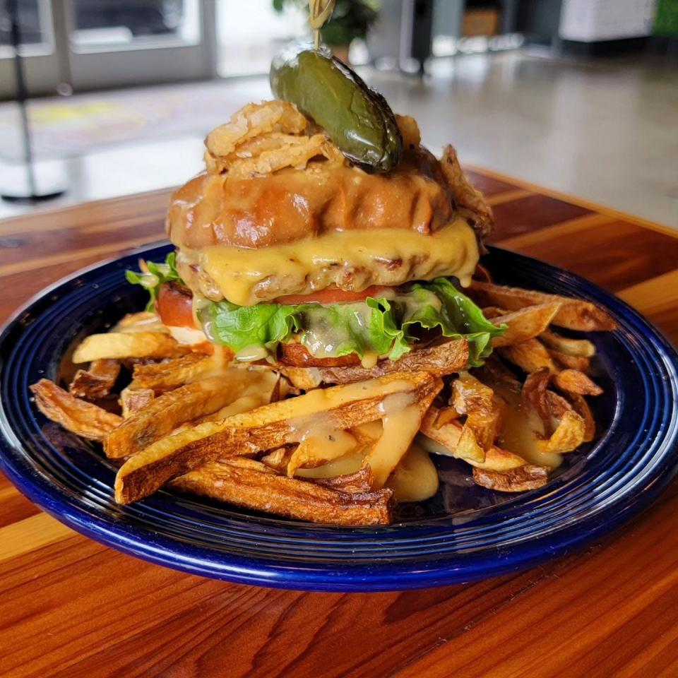 The Trash Burger at Panacea Brewing Company, 4107 Oleander Dr. in Wilmington, N.C.