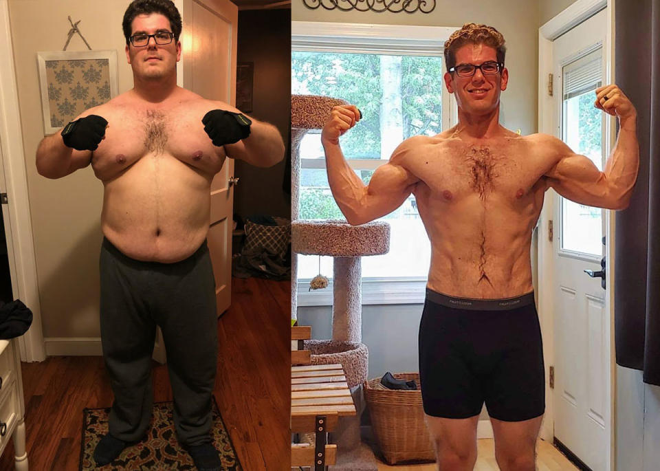 Nicholas La Monaco’s clothing went from size 3XL to small, and his waist went from 44 inches to 28. (Photo: Courtesy of Nicholas La Monaco)