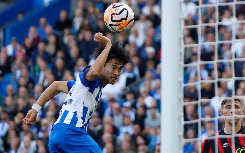 Kaoru Mitoma heads home Brighton's third - Brighton avoid the Thursday-Sunday trap as De Zerbi hails their fighting spirit