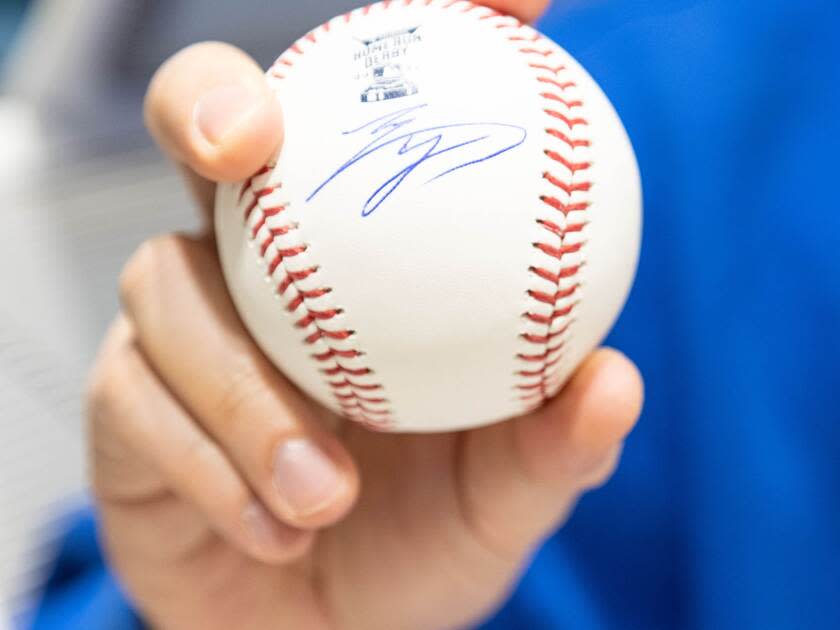 A signed ball.