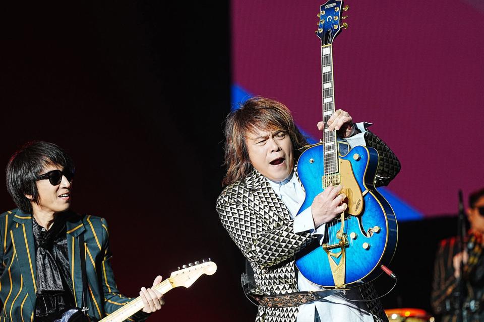 伍佰 & China Blue《ROCK STAR》2024北美巡迴演唱會，首場在美國拉斯維加斯Resorts World熱力引爆。（寬魚國際、月光音樂提供）