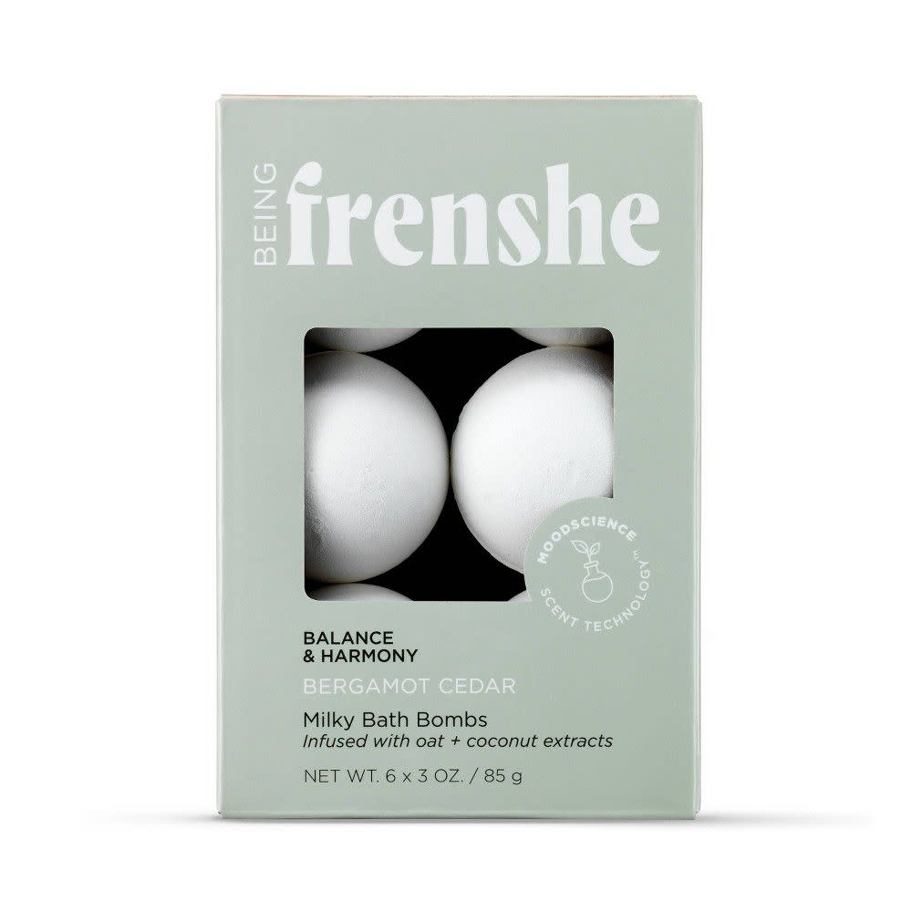 <p><a href="https://clicks.trx-hub.com/xid/hearstcorp_9eb67_har?q=https%3A%2F%2Fwww.target.com%2Fp%2Fbeing-frenshe-milky-moisturizing-bath-bomb-set-with-essential-oils-bergamot-cedar-6ct-3oz%2F-%2FA-85360312&p=https%3A%2F%2F&utmSource=yahoo-us&utmCampaign=67&utmMedium=syn" rel="nofollow noopener" target="_blank" data-ylk="slk:Shop Now;elm:context_link;itc:0;sec:content-canvas" class="link rapid-noclick-resp">Shop Now</a></p><p>Milky Moisturizing Bath Bombs in Bergamot Cedar</p><p>target.com</p><p>$14.99</p><span class="copyright">Target</span>