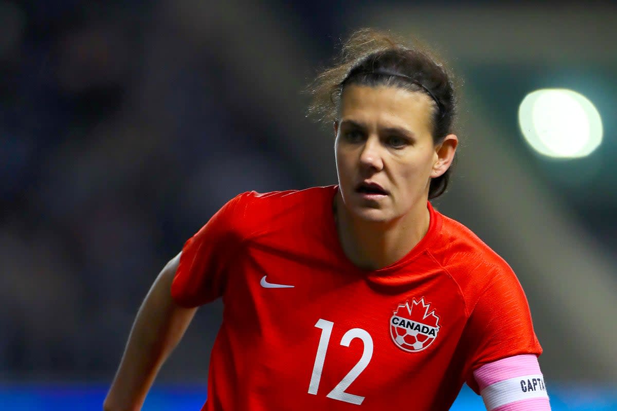 Canada captain Christine Sinclair has said the women’s team is going on strike in a budget dispute with Canada Soccer (Mike Egerton/PA) (PA Archive)