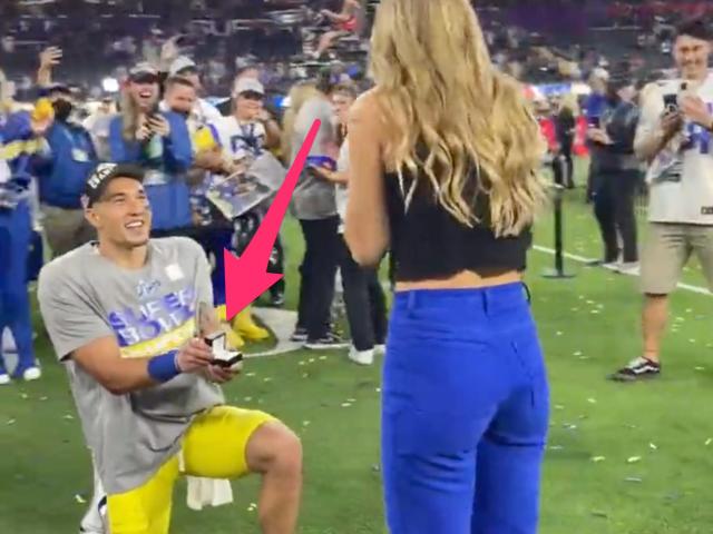 WATCH: Los Angeles Rams Player Proposes to Girlfriend on Field After  Winning Super Bowl LVI - EssentiallySports