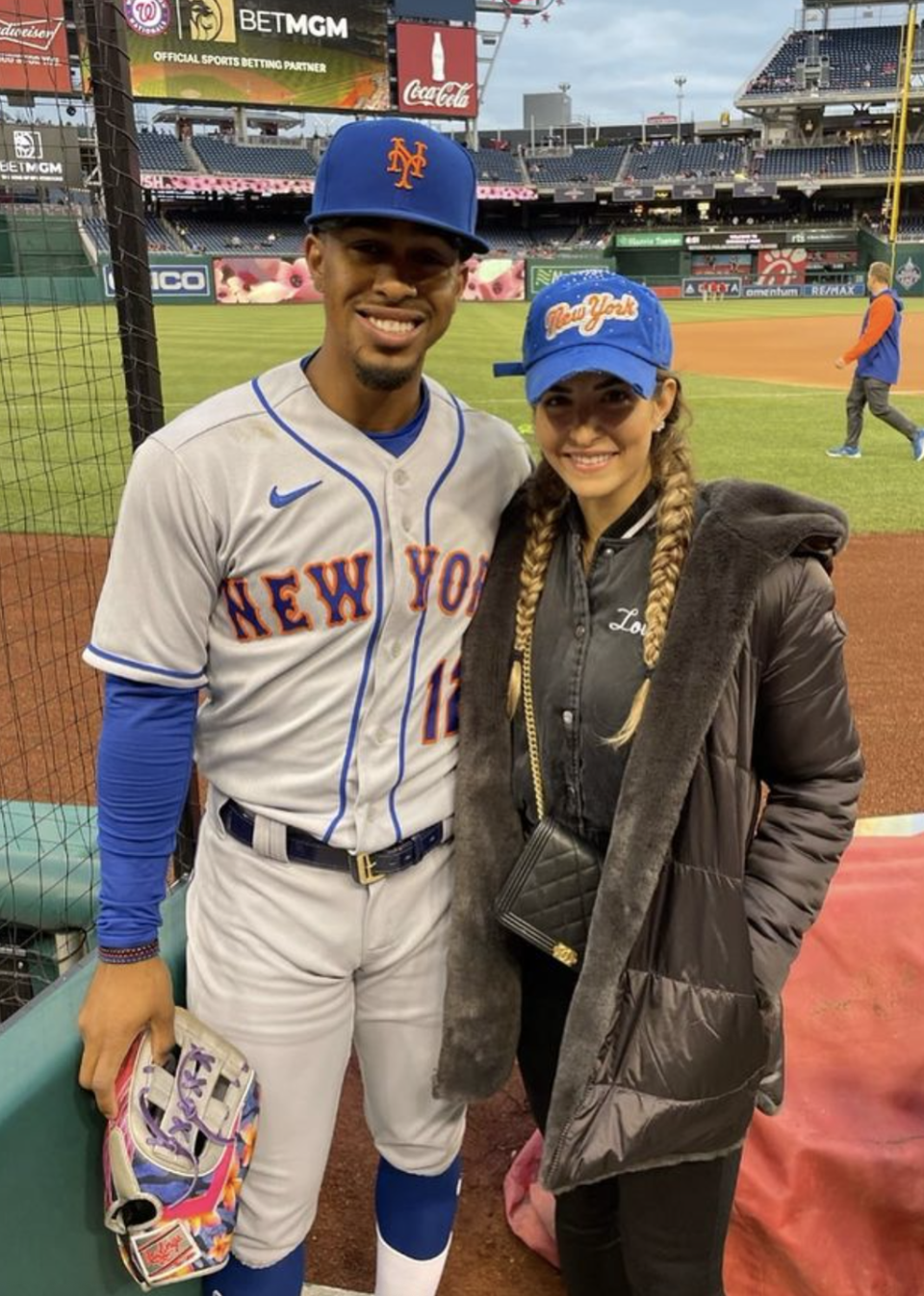 Francisco Lindor and Katia Reguero