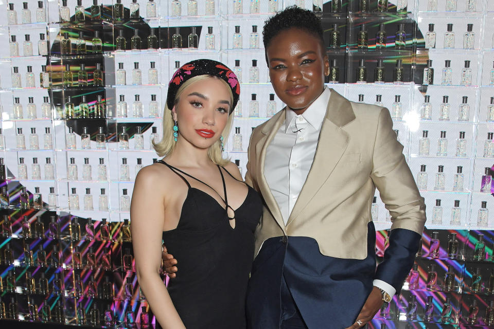 LONDON, ENGLAND - SEPTEMBER 01:  Ella Baig and Nicola Adams attend the 24th GQ Men of the Year Awards in association with BOSS at Tate Modern on September 1, 2021 in London, England.  (Photo by David M. Benett/Dave Benett/Getty Images for Hugo Boss UK)