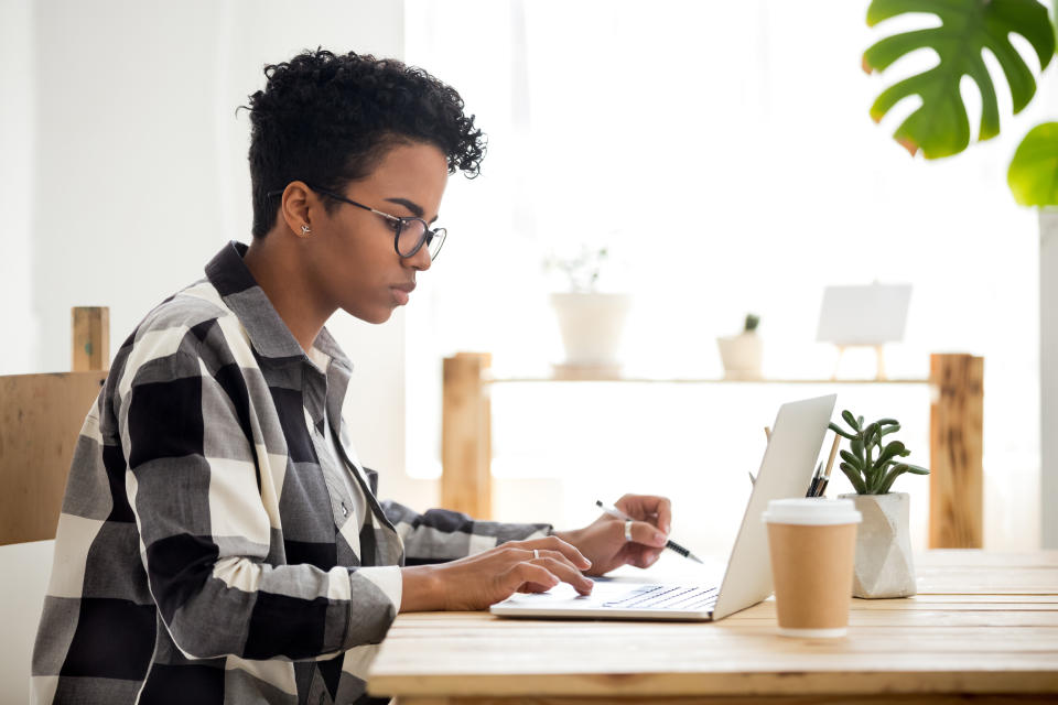 In recent weeks, Google searches for online classes have catapulted, likely because people who are social distancing are looking to make the most of their newfound alone time by doing something productive. (Photo: fizkes via Getty Images)