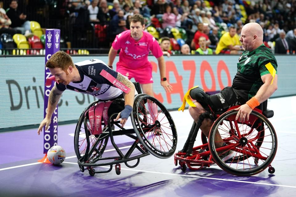 England are through to the semi-finals of the men’s wheelchair tournament (PA)