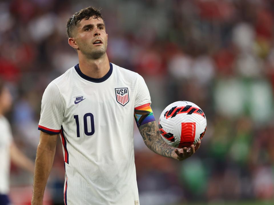 Christian Pulisic during an international friendly between USA and Morocco at TQL Stadium on June 1, 2022 in Cincinnati, Ohio.