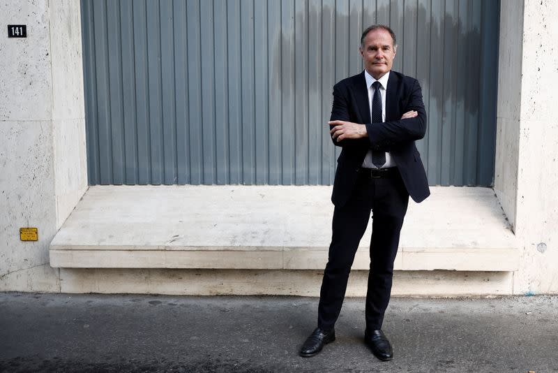 French European deputy of the far-right party Rassemblement National Fabrice Leggeri poses in Paris