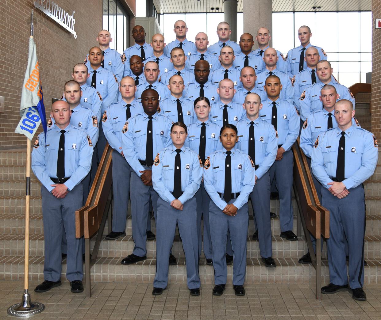 A group photo of the 106th Georgia State Patrol trooper class, provided by the Georgia Department of Public Safety.