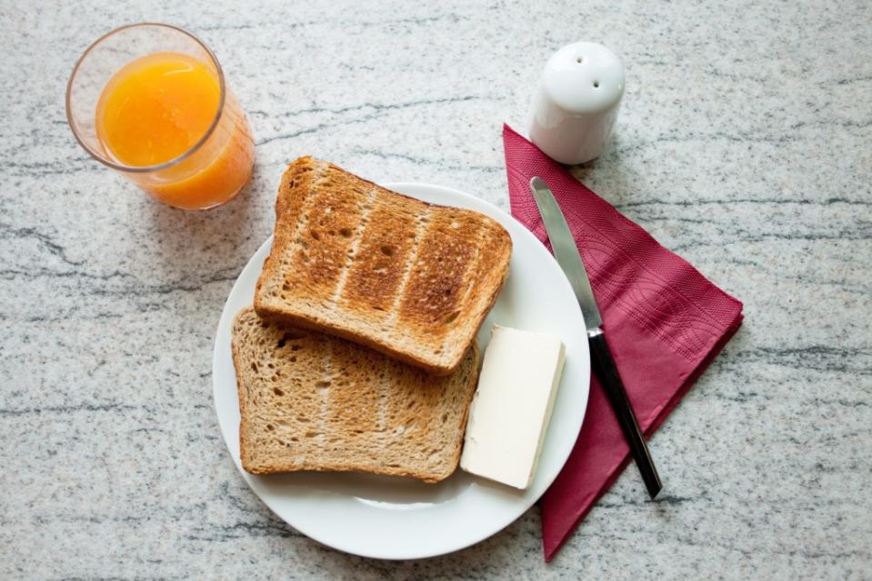 The doctor suggest freezing the bread, before defrosting and toasting it. The step-by-step method helps to lower the bread’s GI level. Getty Images/iStockphoto