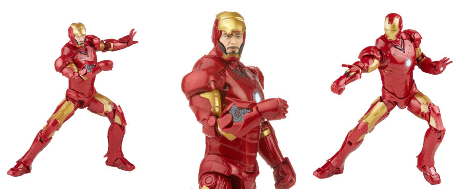 Tony Stark's Mark 3 armor in three different poses