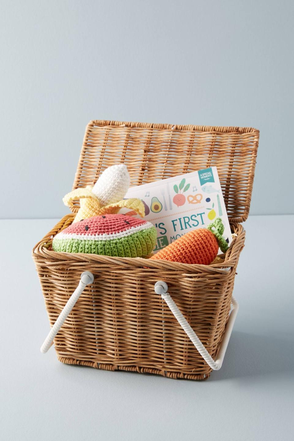 3) Olli Ella Wicker Picnic Basket