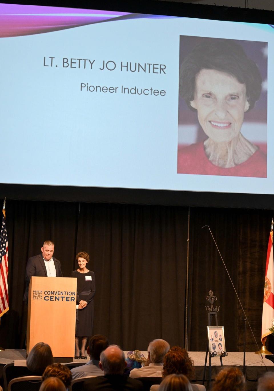 Lt. Betty Jo Hunter served with the Okaloosa County Sheriff's Office as the first female officer.