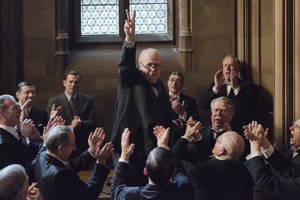 Gary Oldman as Winston Churchill in Darkest Hour. (Credit: Jack English for Focus Features, via IMDB)