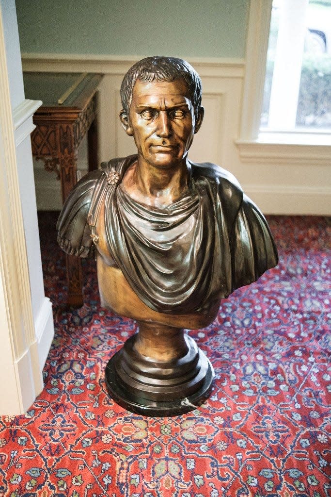 Multiple Roman busts and sculptures can be found in Villa Collina. An online auction of items from Villa Collina will take place Dec. 4 before Knoxville's largest home is eventually demolished and replaced with three smaller homes.