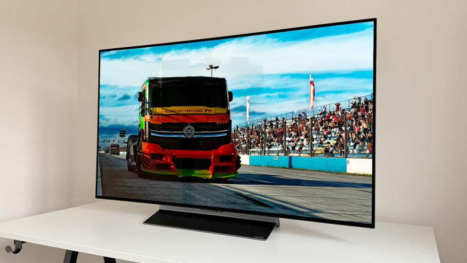 48-inch LG C3 at an angle on a table