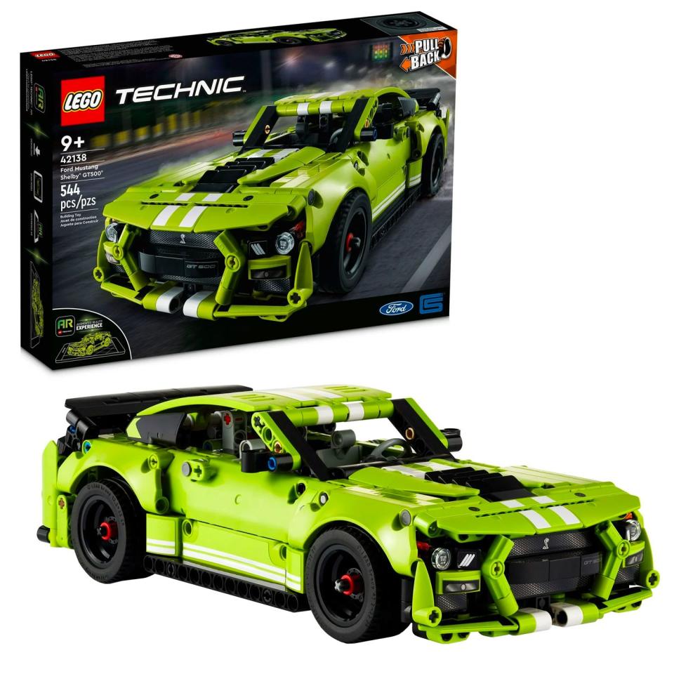 <p><a href="https://go.redirectingat.com?id=74968X1596630&url=https%3A%2F%2Fwww.walmart.com%2Fip%2FLEGO-Technic-Ford-Mustang-Shelby-GT500-Building-Set-42138-Pull-Back-Drag-Race-Toy-Car-Model-Kit-Featuring-AR-App-Fast-Action-Play-Great-Gift-Boys-Gir%2F654349459&sref=https%3A%2F%2Fwww.bestproducts.com%2Fparenting%2Fg46131960%2Flego-deals-december-2023%2F" rel="nofollow noopener" target="_blank" data-ylk="slk:Shop Now;elm:context_link;itc:0;sec:content-canvas" class="link ">Shop Now</a></p><p>Technic Ford Mustang Shelby GT500 Building Set </p><p>walmart.com</p><p>$39.95</p>