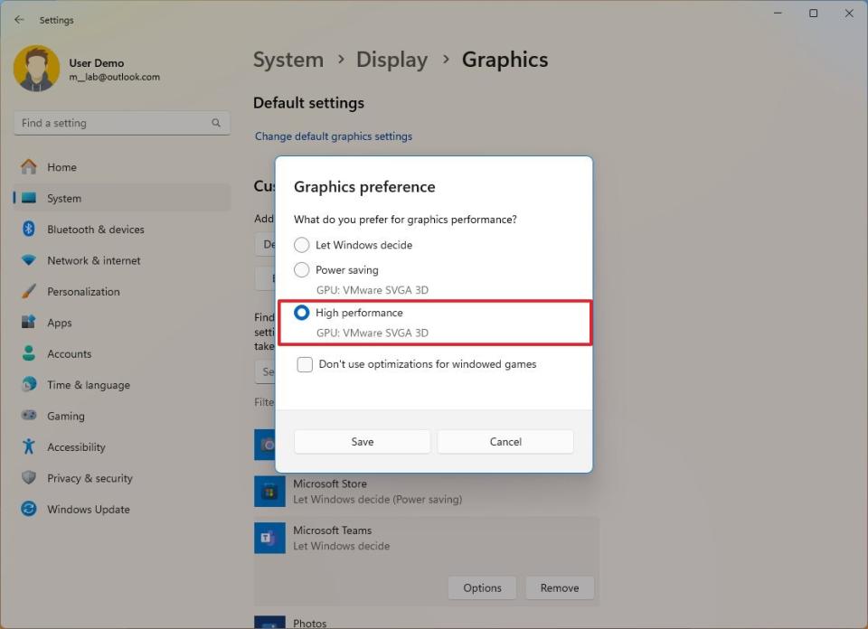 High performance GPU configuration