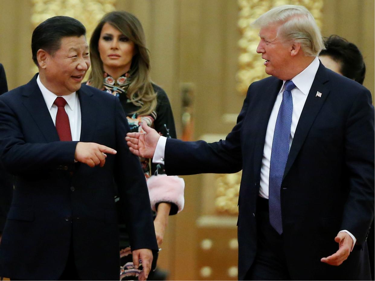 US President Donald Trump and China's President Xi Jinping in Beijing, China, 9 November 2017: REUTERS/Thomas Peter