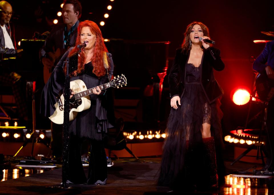 Wynonna Judd and Martina McBride perform onstage in November at Middle Tennessee State University in Murfreesboro.