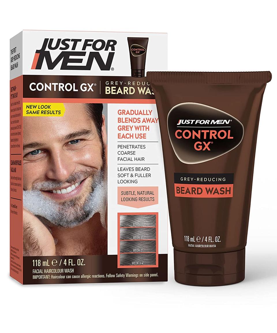 Just for Men Control GX Grey Reducing Beard Wash; best beard dye wash
