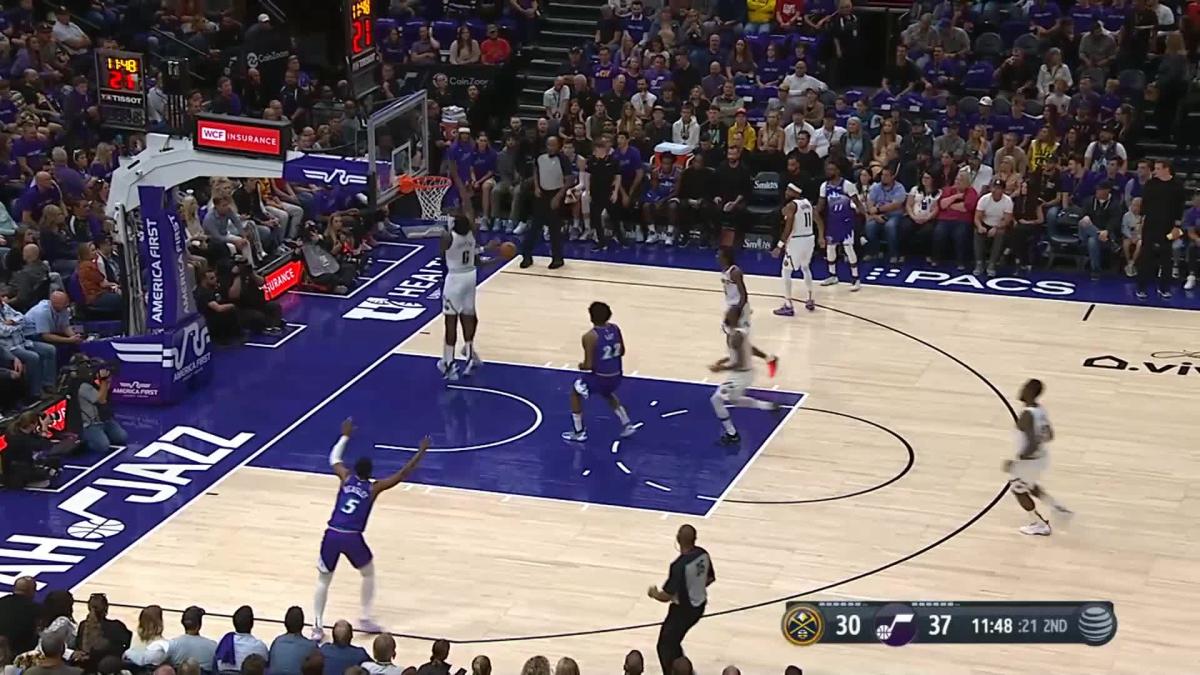 Rudy Gay with a 2-pointer vs the Denver Nuggets