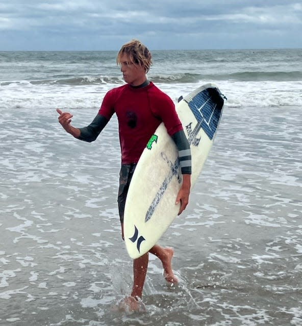 Indialantic's Logan Radd won $1,600 and a medallion valued at $4,000 after winning his first Ron Jon Men's Pro title at this year's 38th Rich Salick National Kidney Foundation Surf Festival on Cocoa Beach.