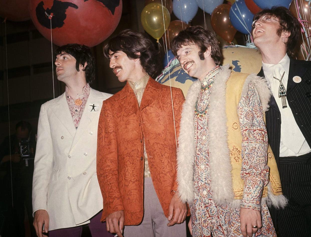 <span class="caption">The Beatles appear backstage at EMI studios in London in June 1967. </span> <span class="attribution"><span class="source">(AP Photo)</span></span>