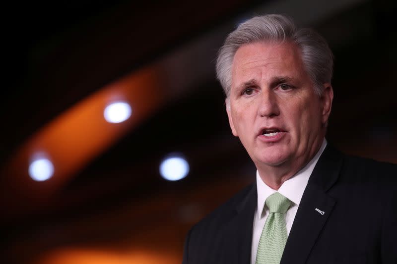 U.S. House Minority Leader McCarthy holds his weekly news conference at the U.S. Capitol in Washington