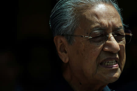 New Malaysian Prime Minister Mahathir Mohamad speaks during a news conference in Kuala Lumpur, Malaysia, May 11, 2018. REUTERS/Athit Perawongmetha