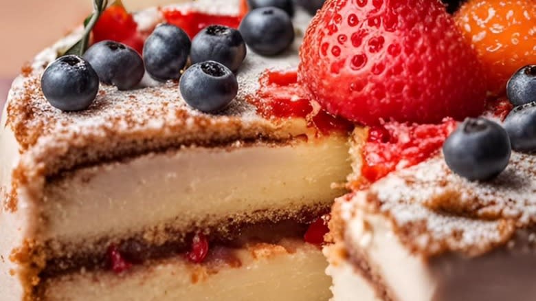 NY Bakery cake with fruit