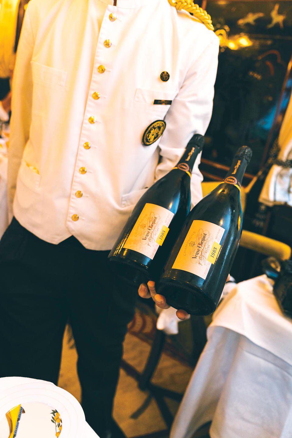 The Veuve Clicquot never stops flowing.