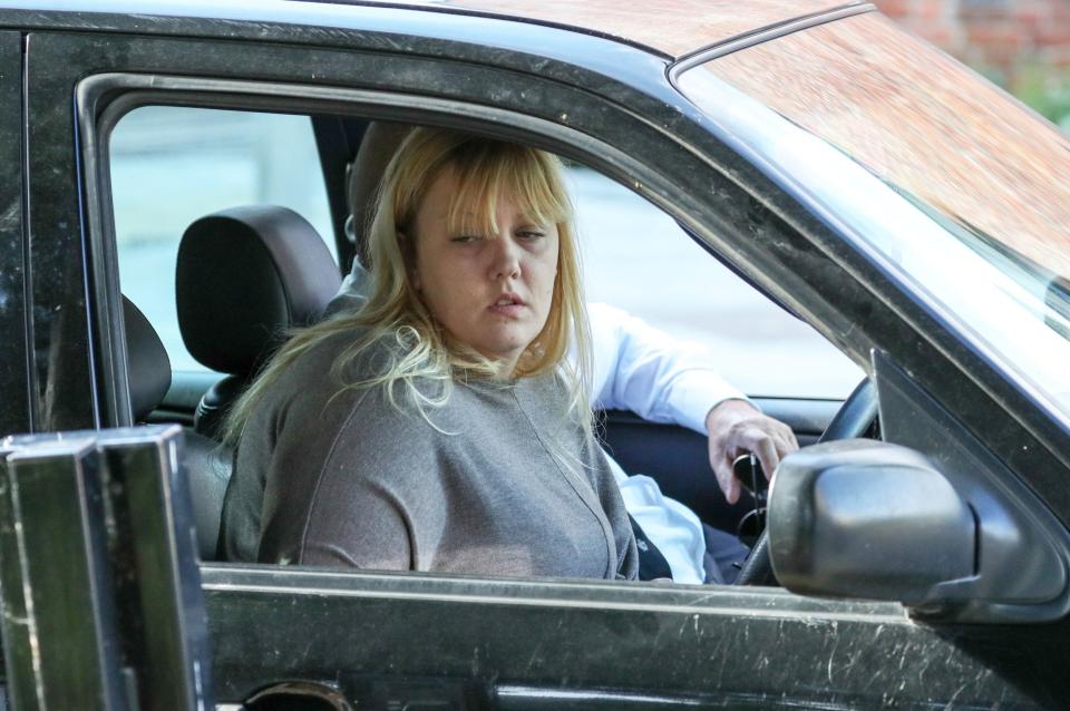 Stacey White, mother of Lucy McHugh, arrives at Winchester Crown for the trial of Stephen Nicholson on Thursday June 20, 2019. (PA)