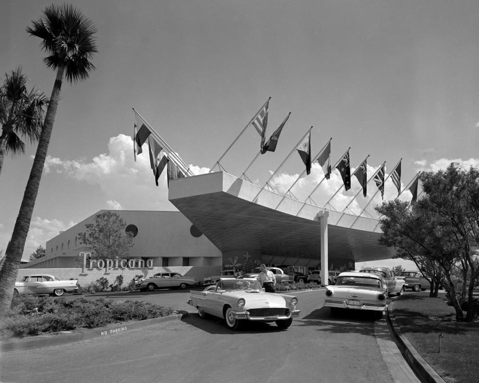 A view of the Tropicana hotel-casino in the summer of 1957, just a few months after its opening.