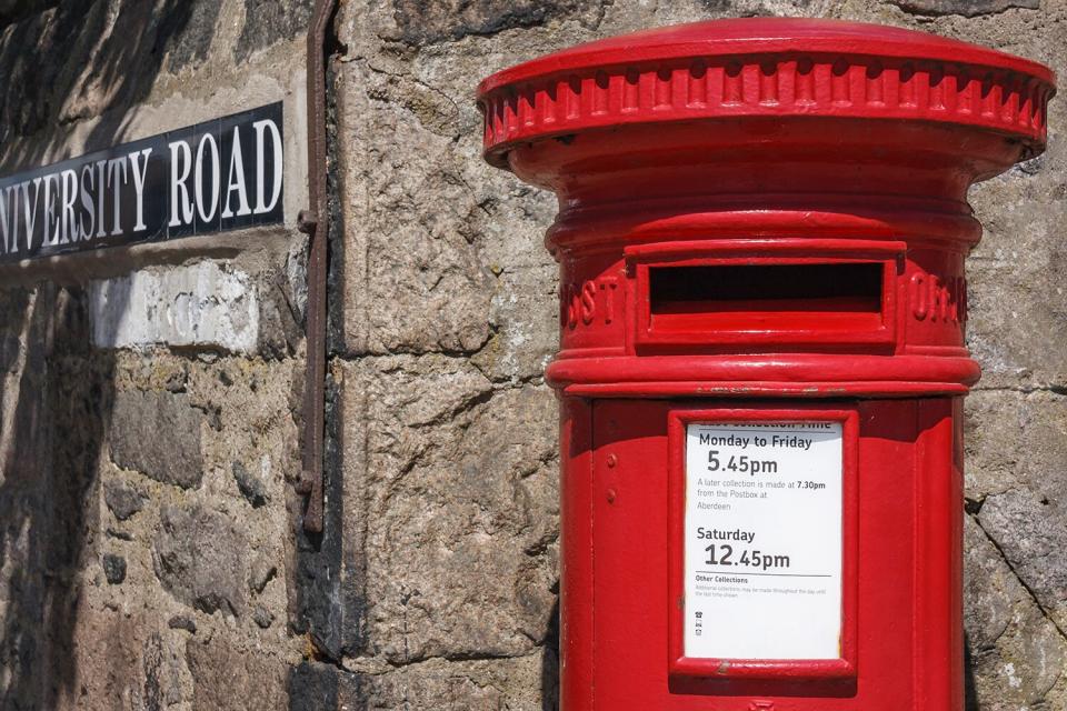 Typical United Kingdom mailbox