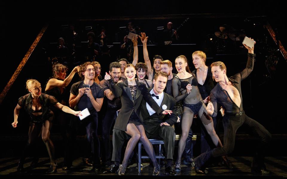 Katie Frieden and Connor Sullivan, center, star in the national tour of "Chicago."