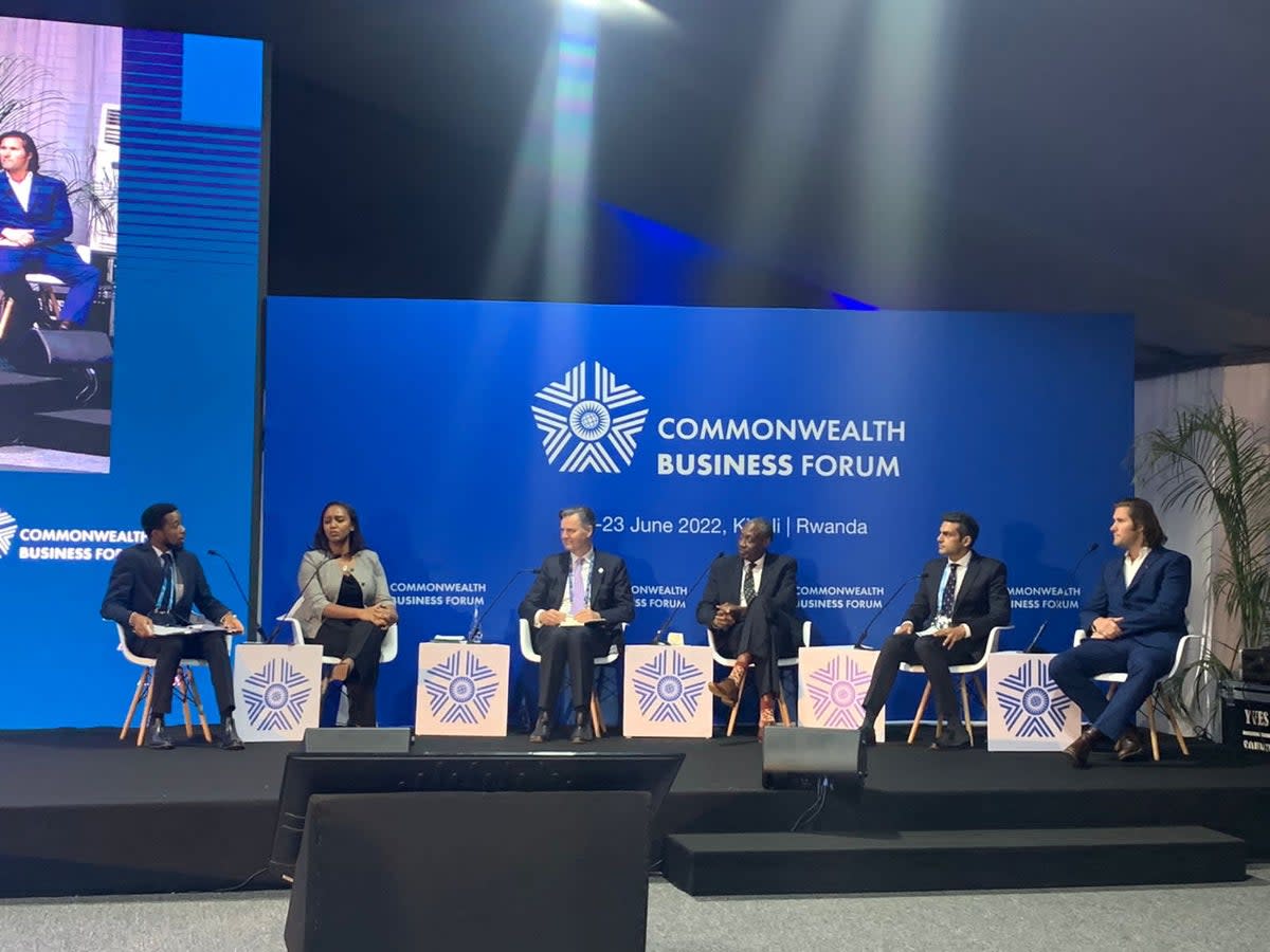 Max Graham speaking at the Commonwealth Business Forum in Rwanda  (Dr Max Graham)