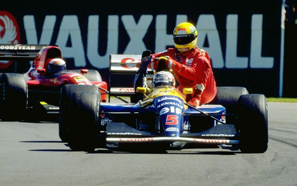 Nigel Mansell and Ayrton Senna —  - GETTY IMAGES