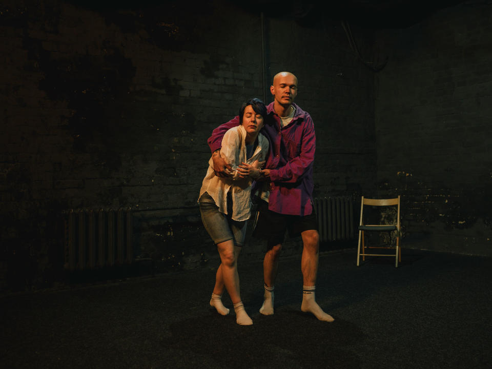 After a two month break, actors with the Kyiv Improvisational Theater rehearse and prepare for their June performance.<span class="copyright">Fabian Ritter—DOCKS Collective</span>