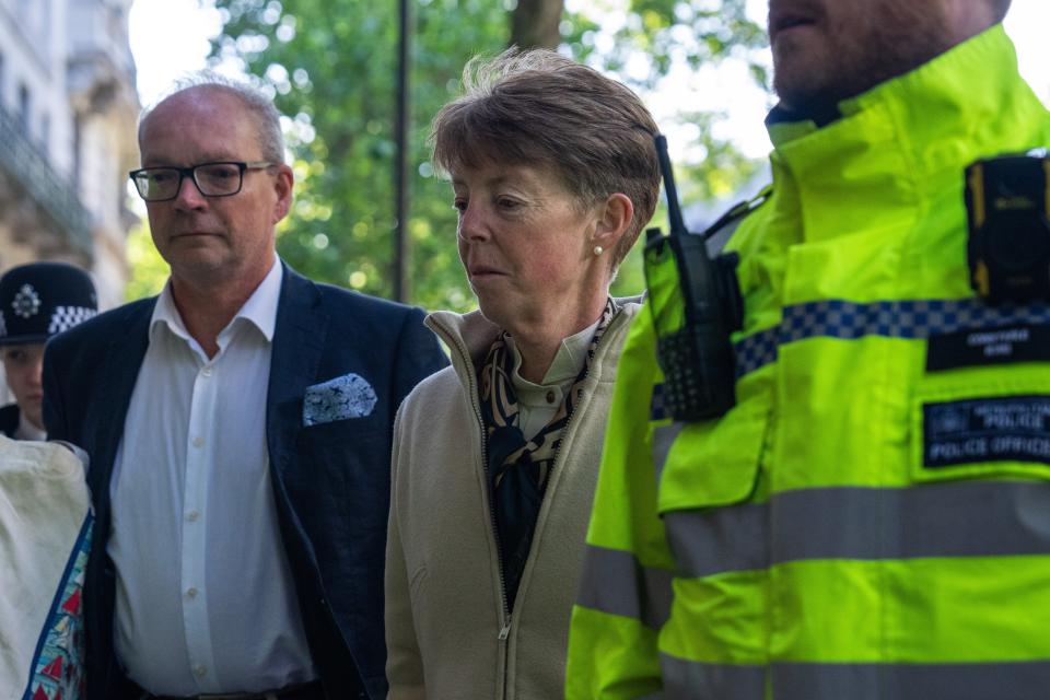 Former Post Office chief executive Paula Vennells arrives on her third day of testifying (Carl Court/Getty Images)