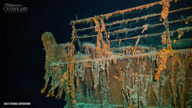 A look at the bow of the Titanic. Stern noted that “very little