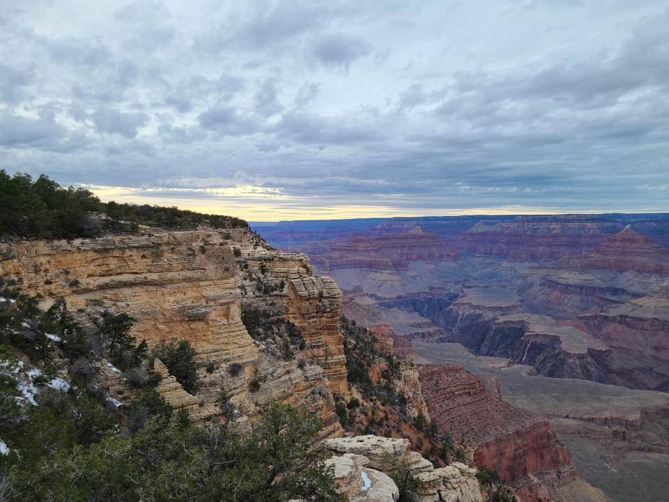 Sunset at Grand Canyon in winter