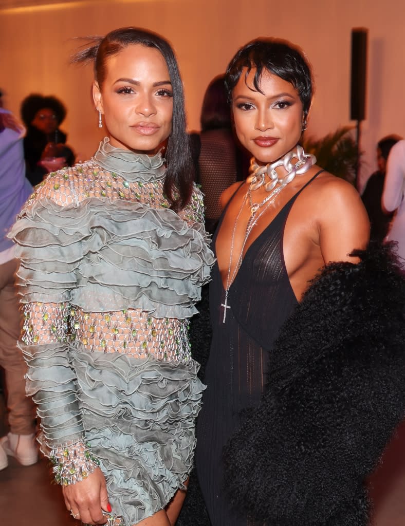 Christina Milian and Karrueche Tran at the 5th Annual MACRO Pre-Oscars Party, Presented by Chase Sapphire held at Mother Wolf on March 9, 2023 in Los Angeles, California.