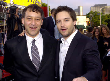 Director Sam Raimi and Tobey Maguire at the Los Angeles premiere of Columbia Pictures' Spider-Man 2