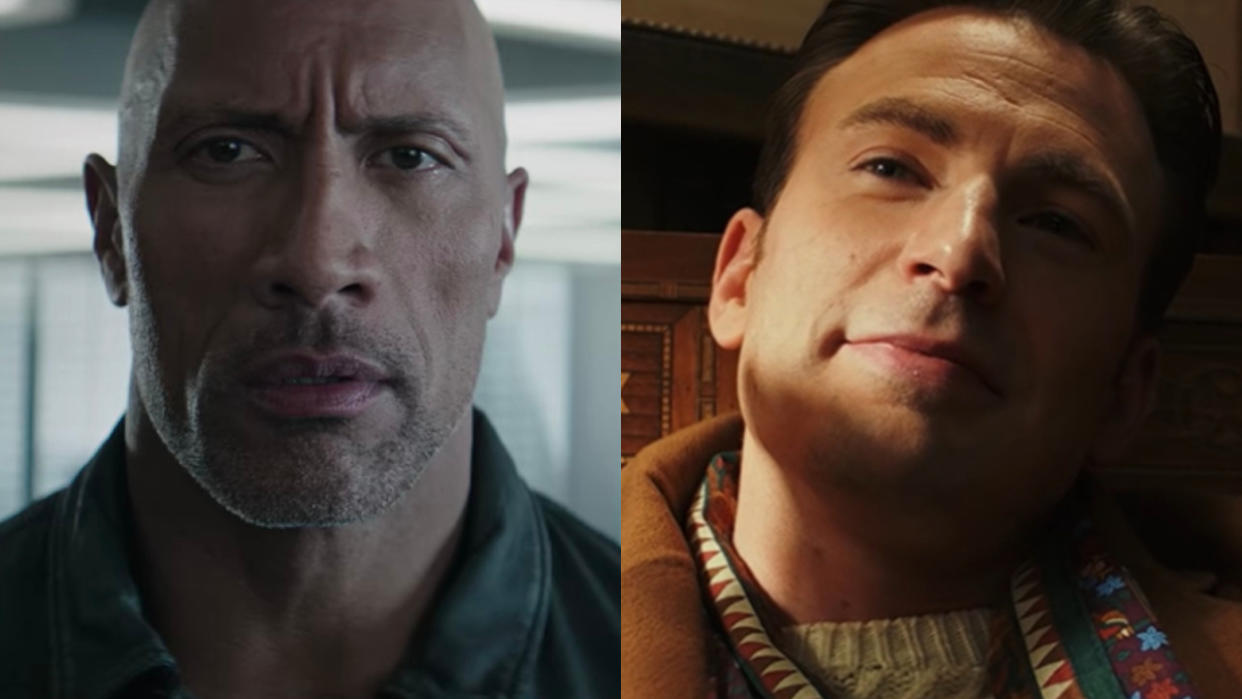  Dwayne Johnson in Hobbs & Shaw; Chris Evans in Knives Out. 