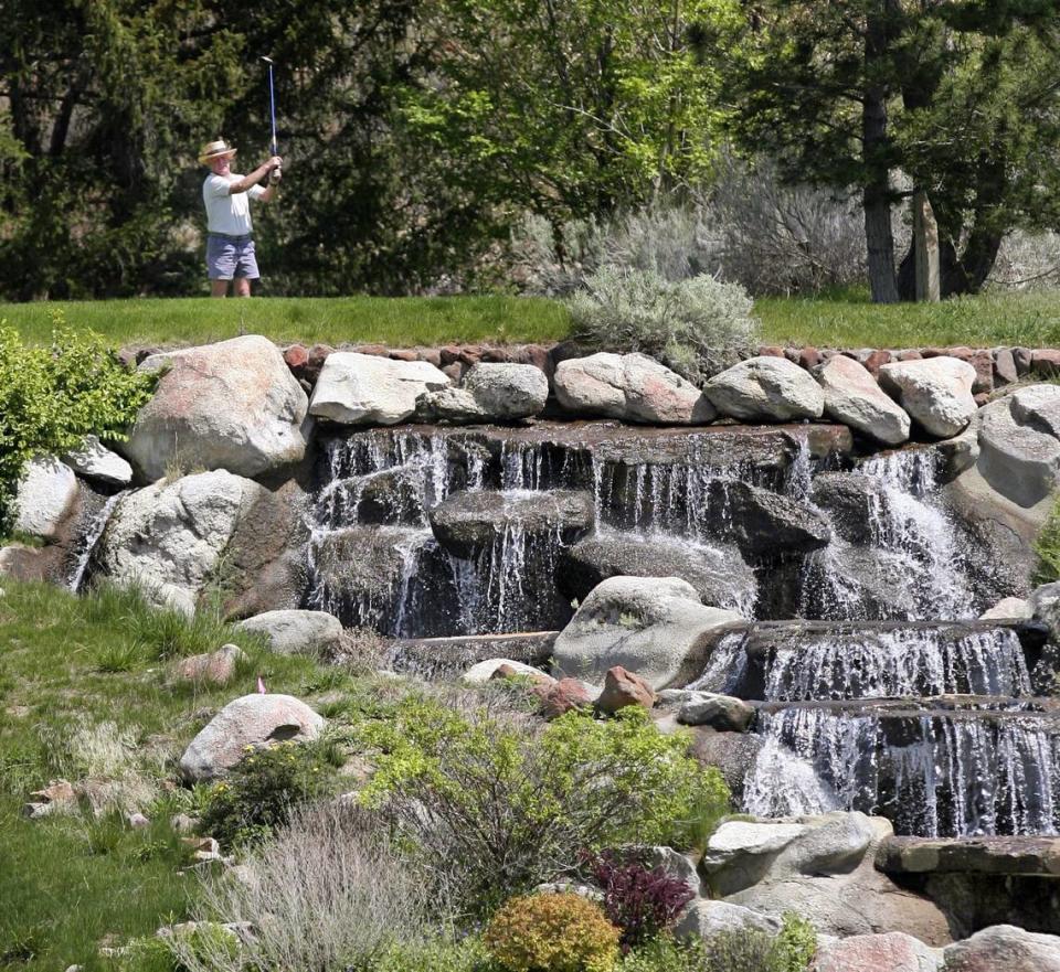 The No. 4 tee box at Shadow Valley Golf Course, a few miles north of Boise on Idaho 55.