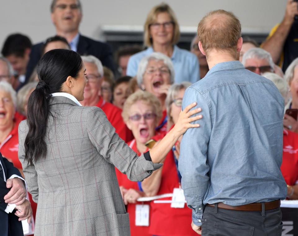 Meghan Markle, Duchess of Sussex, wore her hair in a ponytail on a royal tour engagement in Australia.