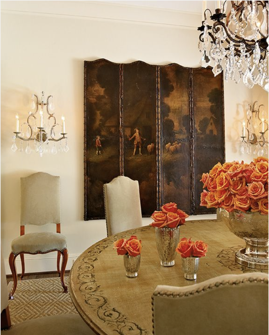 <p>You can never go wrong with roses, especially with a tureen full of gorgeous, orange-hued beauties, as shown here by Gray Walker of <a href="https://graywalkerinteriors.com/" rel="nofollow noopener" target="_blank" data-ylk="slk:Gray Walker Interiors.;elm:context_link;itc:0;sec:content-canvas" class="link ">Gray Walker Interiors.</a></p>